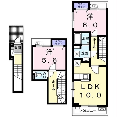 駒形駅 徒歩23分 2-3階の物件間取画像